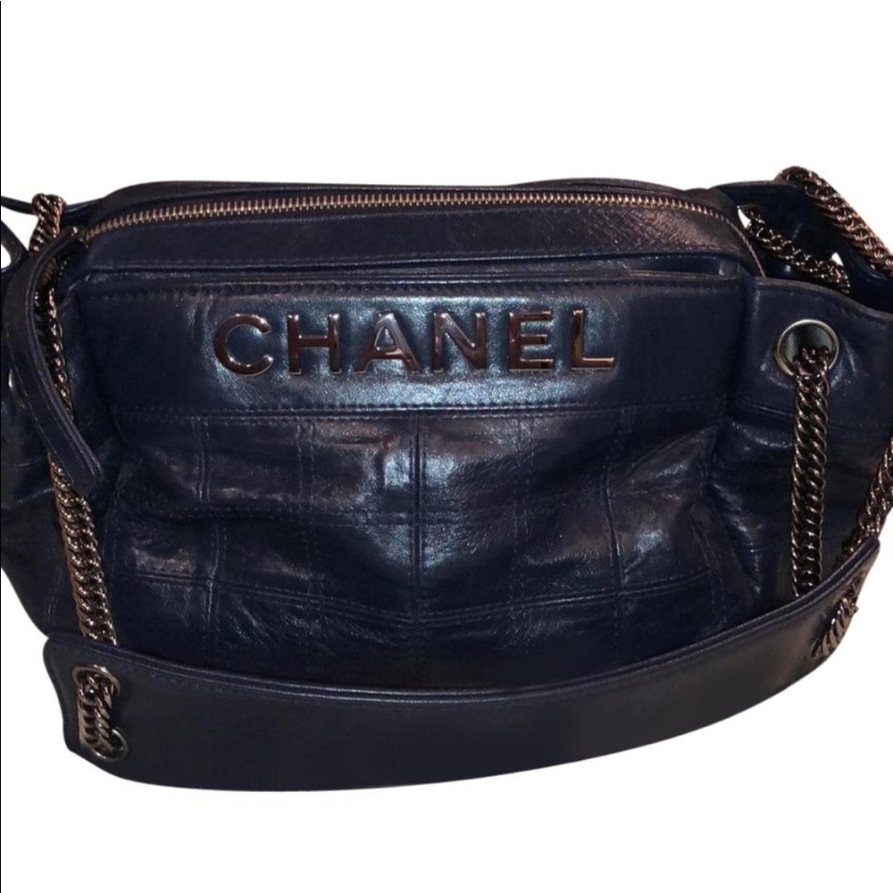 Chanel Quilted “LAX Camera Case” Chain Link Bag